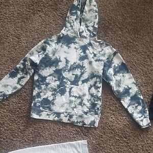 #066 3 Pc Target Bluish Grey and White Kids Hoodie With 2 Other Shirts